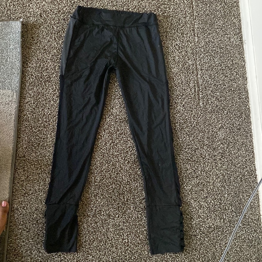 Black stretch pants